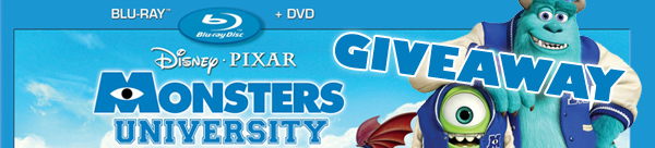 Giveaway: Monsters University Blu-ray/DVD Combo!