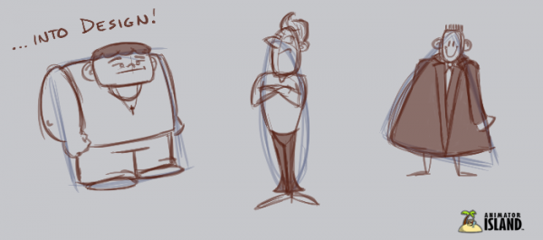 Transforming shapes in character designs