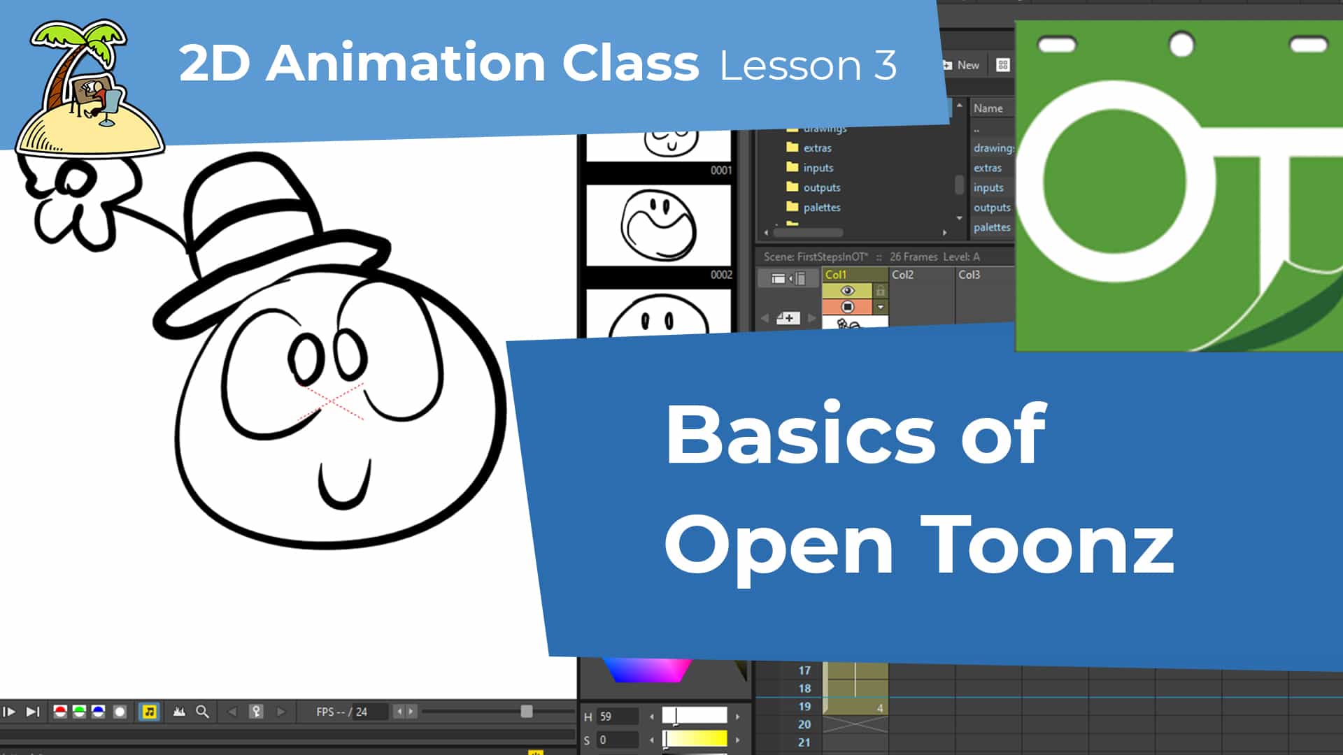 First steps in Open Toonz - beginner tutorial - Animator Island